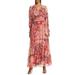 Floral Smocked Waist Long Sleeve Maxi Dress