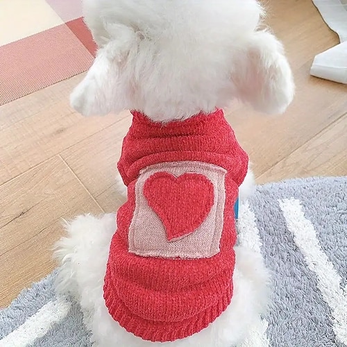 Hund Katze Pullover Jumper Niedlich Lässig Winter Warm Atmungsaktiv Weich Waschbar Bequem Outdoor Alltagstauglich Hundebekleidung for Bichon Frise Zwergspitz Baby Haustier Papillon Klein Image