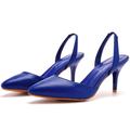 Women's Wedding Shoes Pumps Valentines Gifts Party Wedding Sandals Bridal Shoes Bridesmaid Shoes Stiletto Pointed Toe Elegant Casual Minimalism Faux Leather Silver Navy Black