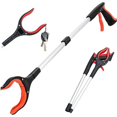 Grabber Reacher Tool 360 Degree Rotating Head, Wide Jaw, 32 Foldable, Lightweight Trash Claw Grabbers for Elderly, Reaching Tool for Trash Pick Up Stick, Litter Picker Arm Extension