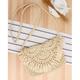 Women's Crossbody Bag Hobo Bag Straw Beach Tassel Lightweight Multi Carry Solid Color Camel Beige