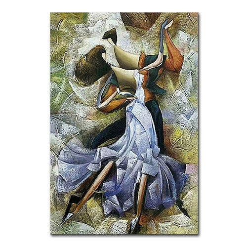 Mintura handgefertigte abstrakte Figur Ölgemälde auf Leinwand Wandkunst Dekoration modernes abstraktes Bild für Wohnkultur gerolltes rahmenloses ungedehntes Gemälde Image