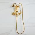 Rubinetto Per Vasca Da Bagno - Rubinetti Miscelatori Per Vasca Da Bagno Con Valvola In Ottone Con Valvola In Ottone E Placcatura Elettrolitica Retrò Vintage