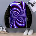 Da ragazzo 3D Pop art Felpa Pullover Manica lunga Stampa 3D Autunno Inverno Di tendenza Streetwear Fantastico Poliestere Bambino 3-12 anni Esterno Informale Giornaliero Standard