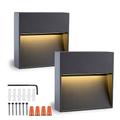 5w applique da parete per esterni led impermeabile ip65 lampada da parete ac/d12v tensione di sicurezza lampada da terra lampada da bar lampada da scala lampada paesaggio lampada in alluminio pressofuso 3000k bianco caldo opzionale ac85-265v 2 pezzi...
