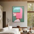 Hand painted Abstract Fashion Girl Canvas Painting Abstract pattyle girl painting for Living Room oil Painting Modern Wall Art Large Abstract Minimalist Bohemian Portrait painting Wall Art painting