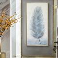 Abstract White Feather Canvas Painting hand painted Pop Modern Decorative Picture gold Feather painting Wall Art Picture for Living Room Entrance art painting