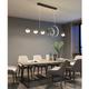 Kitchen Island Light/Lighting Over Table 80/95/120cm Farmhouse Lighting Fixtures Ceiling Hanging Pendant Modern Linear Chandelier with Clear Glass Globe Shade for Dining Room 110-240V