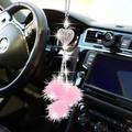 bling accessori per specchietti per auto per le donne uomini bling love cuore e rosa palla di peluche bling strass accessori per auto di diamanti cristallo charms specchietto retrovisore auto