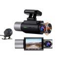 KG330 1080p Nuovo design / HD / con fotocamera posteriore Automobile DVR 170 Gradi Angolo ampio 2 pollice IPS Dash Cam con GPS / Visione notturna / G-Sensor 6 LED a infrarossi Registratore per auto