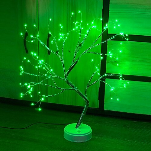 albero bonsai da tavolo luce 108 luci a led albero lampada decorativo led luccichio albero per desktop comodino decorazione dell'interno festa della mamma regalo di san valentino