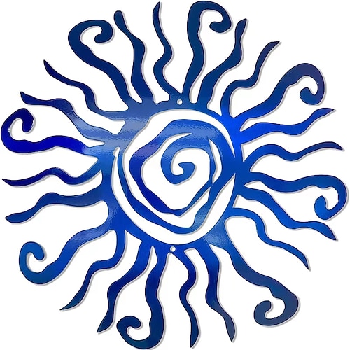 1pc wacky sun metal wall art outdoor decor 11 pollici scultura da parete a prova di ruggine ideale per giardino, casa, casa colonica, patio e camera da letto