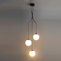scala lampadario 3/6/9 luce soffitto alto moderno led vetro rotondo lampadario arte nordica lampadario lungo bianco soggiorno ristorante hotel corridoio scale d'ingresso