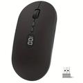 mouse wireless leggero con display a batteria mouse wireless portatili sottili da 2,4 g per laptop mouse per computer con clic silenzioso senza fili ricaricabile fino a 1600 dpi per PC mac macbook