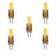 5 pz 5 w 300 lm g4 led bi-pin lampadina t3 jc tipo cob chip bianco caldo freddo per plafoniere sotto la luce dell'armadio (50 w alogena equivalente) ac/dc12-24 v