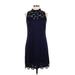Laundry by Shelli Segal Casual Dress - Party Mock Sleeveless: Blue Dresses - Women's Size 8