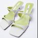 Zara Shoes | New Zara White Kitten Heel Sandals | Color: White | Size: 8