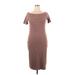 Universal Thread Casual Dress - Sheath: Brown Solid Dresses - Women's Size X-Large