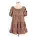 Wild Fable Casual Dress - Mini: Brown Floral Dresses - Women's Size Small