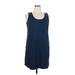 Lauren Jeans Co. Casual Dress - Mini Scoop Neck Sleeveless: Blue Print Dresses - Women's Size 1X