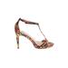 Just Fab Heels: Red Paint Splatter Print Shoes - Women's Size 8