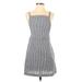 Sadie & Sage Casual Dress - Mini Square Sleeveless: Gray Dresses - Women's Size Small