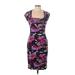 Adrianna Papell Casual Dress: Purple Floral Motif Dresses - Women's Size 10