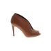 Halogen Heels: Brown Solid Shoes - Women's Size 7 1/2 - Peep Toe