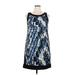 DressBarn Casual Dress - Shift Boatneck Sleeveless: Blue Dresses - Women's Size 14