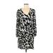 Nine West Casual Dress - Wrap: Black Animal Print Dresses - Women's Size Medium