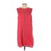 Gap Casual Dress - Mini Crew Neck Sleeveless: Red Print Dresses - Women's Size Small