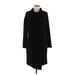 Cos Casual Dress - Sweater Dress Mock Long sleeves: Black Print Dresses - Women's Size Small