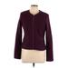 Lands' End Jacket: Short Burgundy Solid Jackets & Outerwear - Women's Size 10