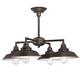 Westinghouse Lighting 63433 Iron Hill Four-Light Indoor Chandelier/Semi-Flush Mount Ceiling Fixture, Oil Rubbed Bronze Finish with Highlights