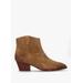 Fame Antilope Suede Western Ankle Boots - Brown - Ash Boots