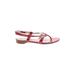 Marc by Marc Jacobs Sandals: Red Solid Shoes - Women's Size 37.5 - Open Toe