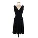 Velvet Torch Casual Dress - Party Plunge Sleeveless: Black Print Dresses - Women's Size Medium