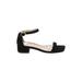 Stuart Weitzman Sandals: Black Solid Shoes - Women's Size 6 - Open Toe