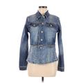 Tribal Jeans Denim Jacket: Short Blue Jackets & Outerwear - Women's Size Medium