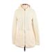 Fila Sport Fleece Jacket: Mid-Length Ivory Print Jackets & Outerwear - Women's Size X-Small