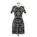 Romeo & Juliet Couture Casual Dress - Mini Scoop Neck Short sleeves: Black Dresses - Women's Size Medium