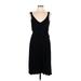 Newport News Casual Dress - Midi: Black Dresses - Women's Size Large