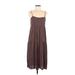 Carly Jean Casual Dress - A-Line: Brown Print Dresses - Women's Size Medium