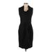 Martin Grant Cocktail Dress - Sheath Cowl Neck Sleeveless: Black Solid Dresses - Women's Size Medium