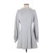 Free People Casual Dress - Sweater Dress: Gray Solid Dresses - Women's Size X-Small