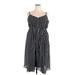 Torrid Casual Dress - Midi V-Neck Sleeveless: Black Print Dresses - Women's Size 2X Plus