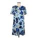 Yumi Kim Casual Dress - Shift: Blue Print Dresses - Women's Size Medium