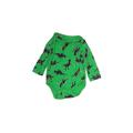 Baby Gap Long Sleeve Onesie: Green Bottoms - Size 3-6 Month