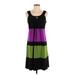 Blu Sage Casual Dress - A-Line Scoop Neck Sleeveless: Purple Print Dresses - Women's Size Small