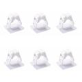 No Drilling Wall Mounted broom holder mop holder self-adhesive broom clip for kitchen bathroom garden (6 pieces) - white